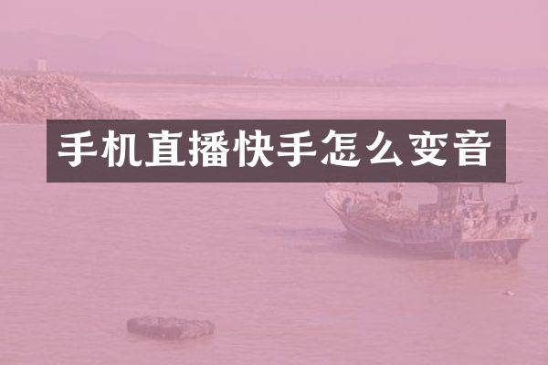 手机直播快手怎么变音