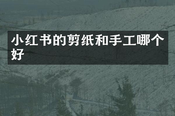 小红书的剪纸和手工哪个好