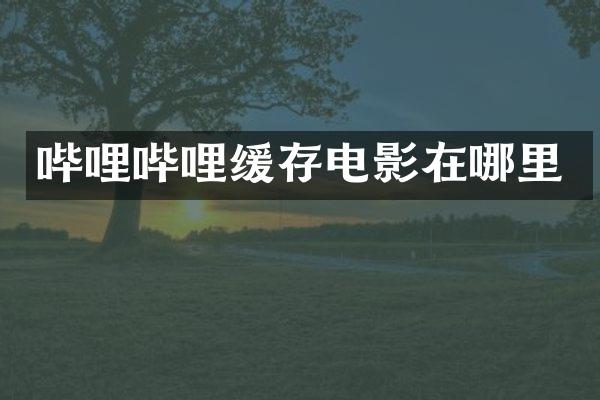 哔哩哔哩缓存电影在哪里