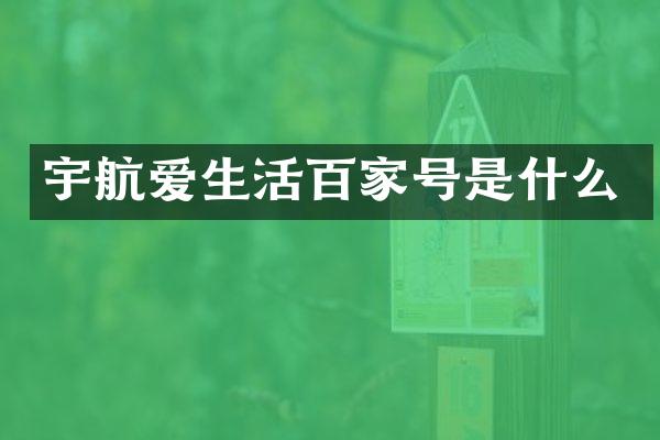 宇航爱生活百家号是什么
