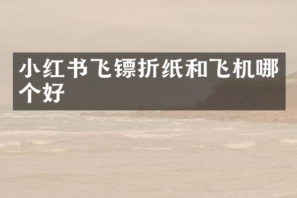 小红书飞镖折纸和飞机哪个好