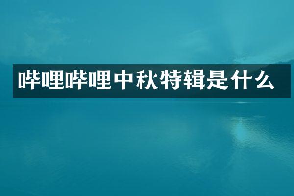 哔哩哔哩中秋特辑是什么