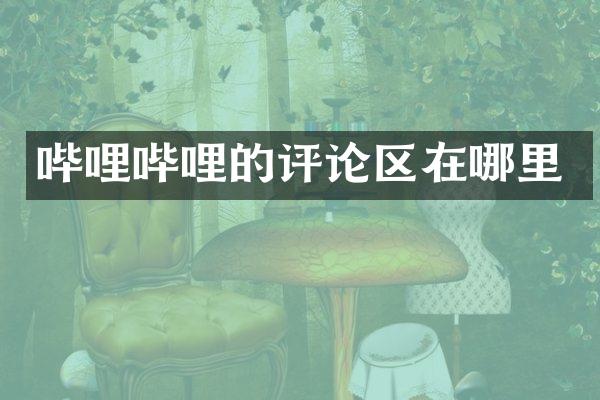 哔哩哔哩的评论区在哪里