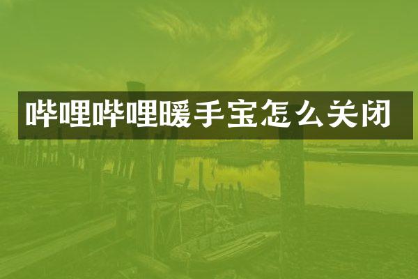 哔哩哔哩暖手宝怎么关闭