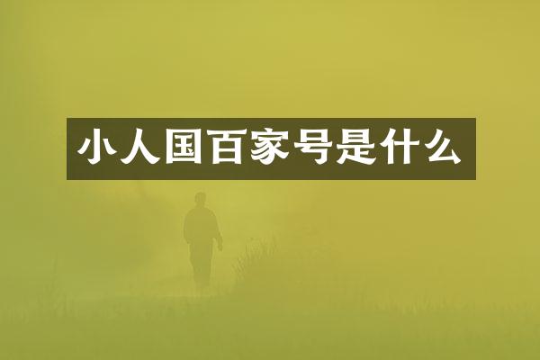小人国百家号是什么