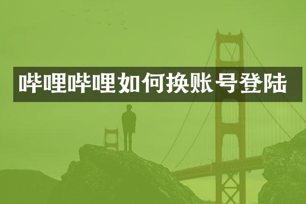 哔哩哔哩如何换账号登陆