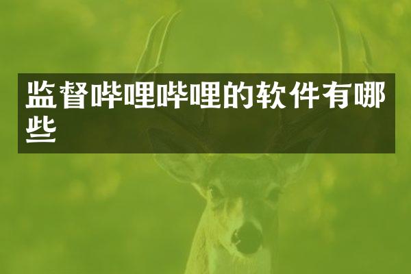 监督哔哩哔哩的软件有哪些