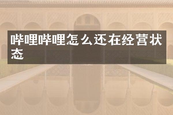 哔哩哔哩怎么还在经营状态