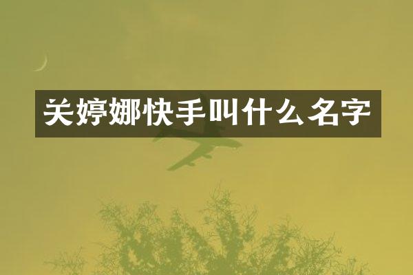 关婷娜快手叫什么名字