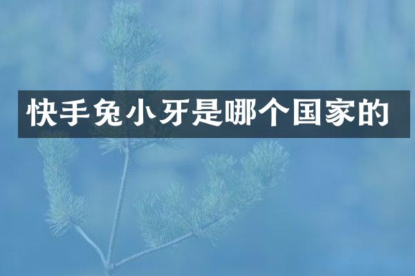 快手兔小牙是哪个国家的