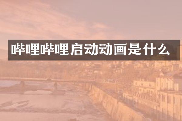 哔哩哔哩启动动画是什么