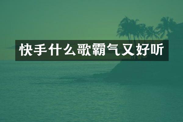 快手什么歌霸气又好听