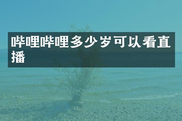 哔哩哔哩可以看直播