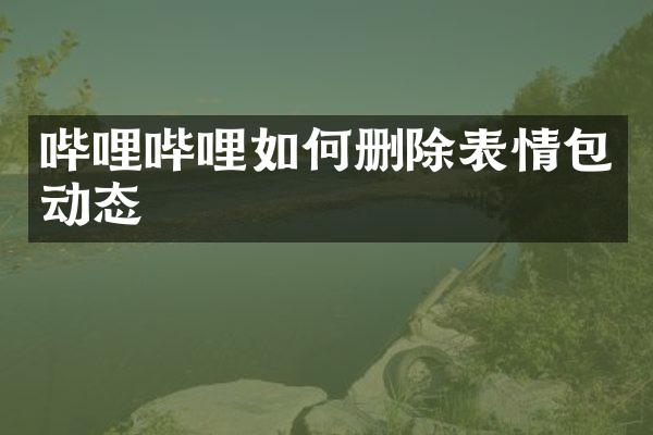 哔哩哔哩如何删除表情包动态