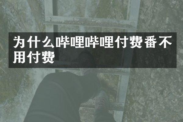 为什么哔哩哔哩付费番不用付费