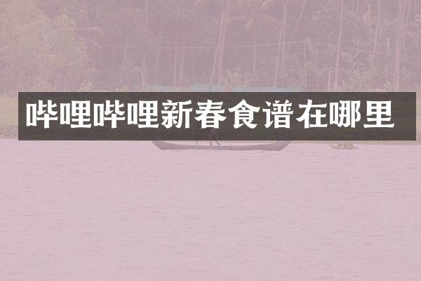 哔哩哔哩新春食谱在哪里