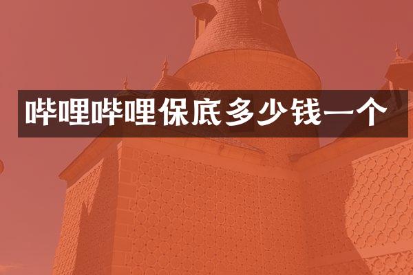 哔哩哔哩保底多少钱一个