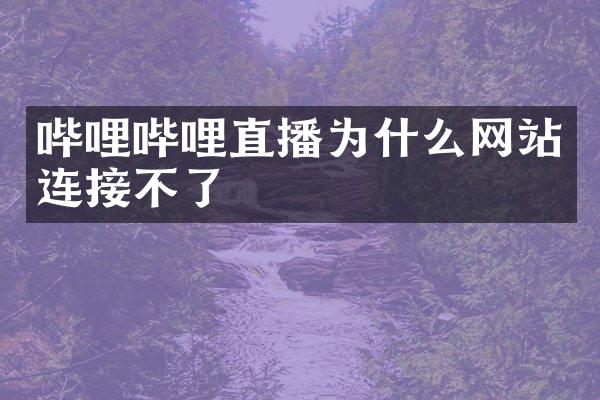 哔哩哔哩直播为什么网站连接不了