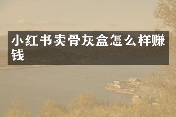 小红书卖骨灰盒怎么样赚钱