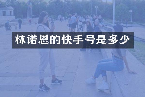 林诺恩的快手号是多少