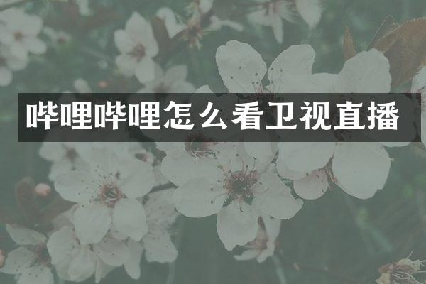 哔哩哔哩怎么看卫视直播