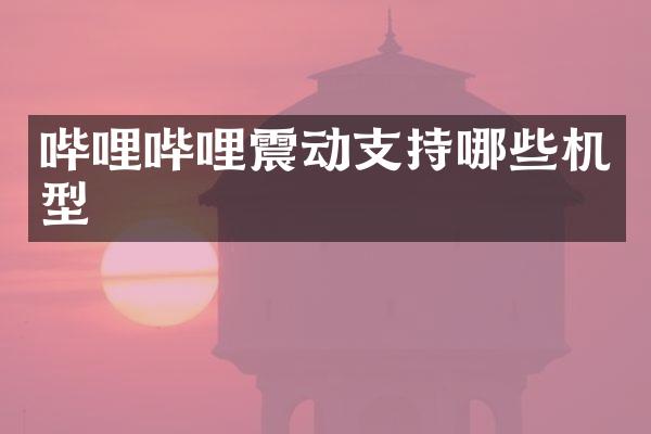 哔哩哔哩震动支持哪些机型