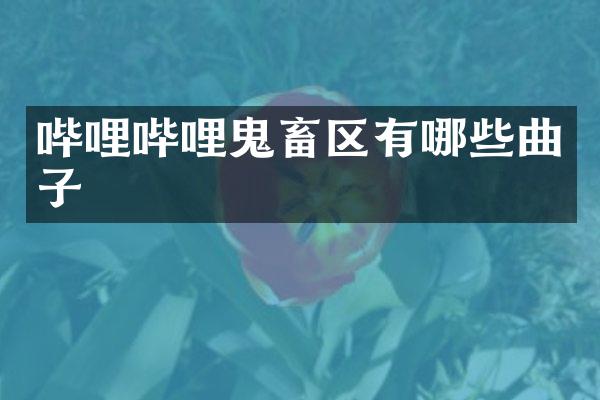 哔哩哔哩鬼畜区有哪些曲子