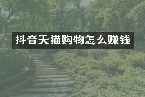 抖音天猫购物怎么赚钱