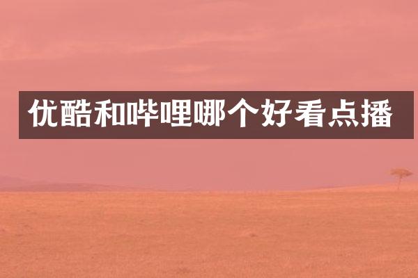 优酷和哔哩哪个好看点播