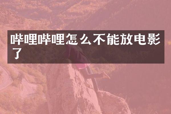 哔哩哔哩怎么不能放电影了