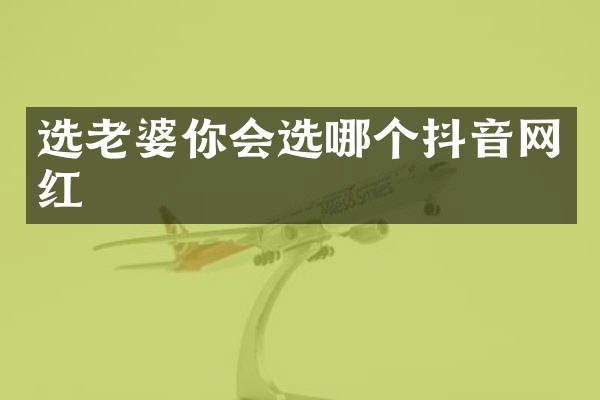 选老婆你会选哪个抖音网红
