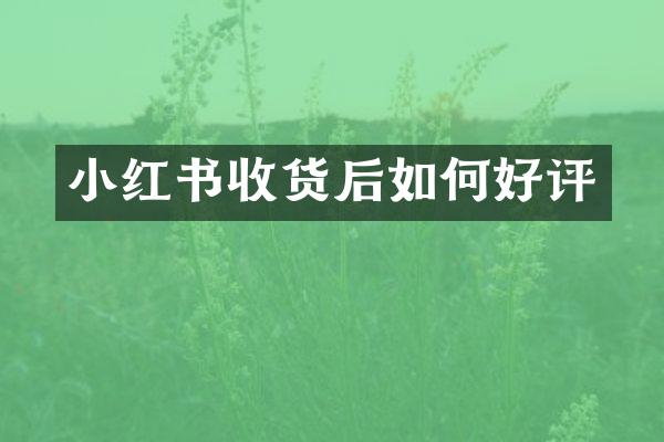 小红书收货后如何好评