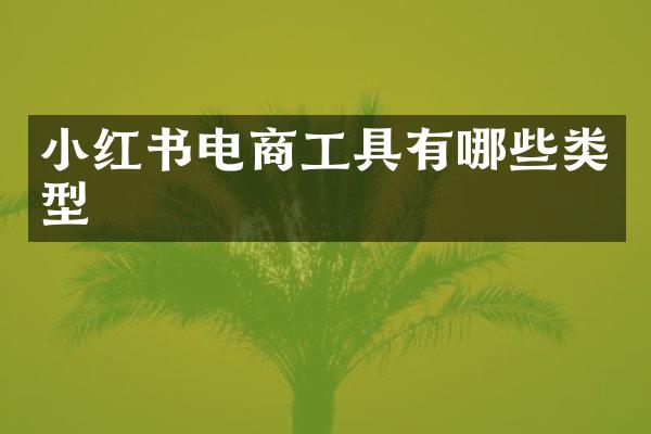 小红书电商工具有哪些类型