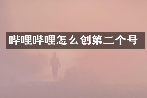 哔哩哔哩怎么创第二个号