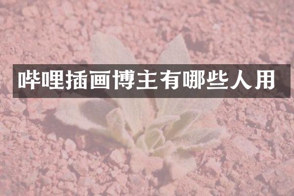 哔哩插画博主有哪些人用