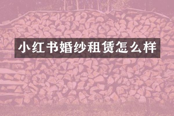 小红书婚纱租赁怎么样