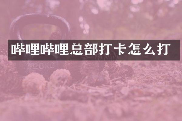 哔哩哔哩总部打卡怎么打