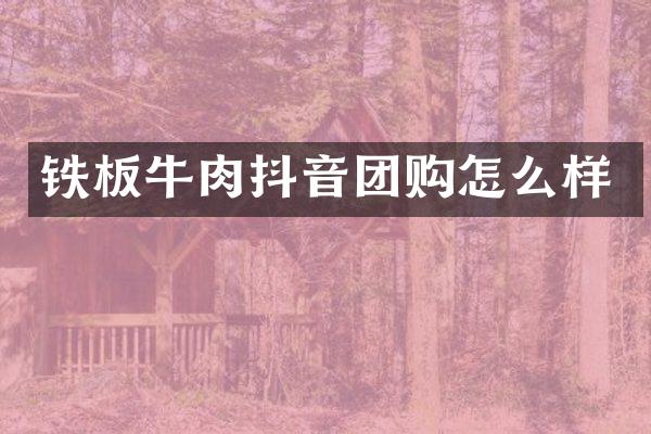 铁板牛肉抖音团购怎么样