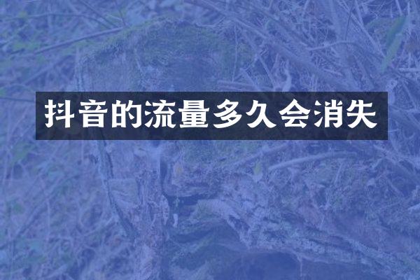 抖音的流量多久会消失