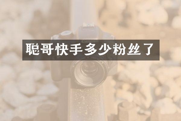 聪哥快手多少粉丝了