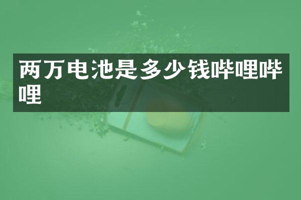 两万电池是多少钱哔哩哔哩