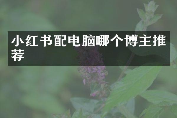 小红书配电脑哪个博主推荐