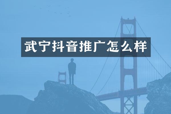 武宁抖音推广怎么样