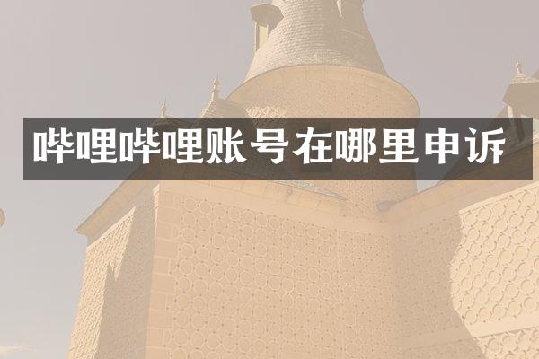 哔哩哔哩账号在哪里申诉