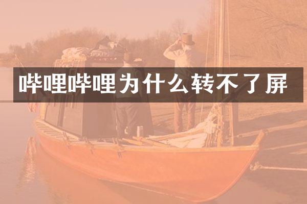 哔哩哔哩为什么转不了屏