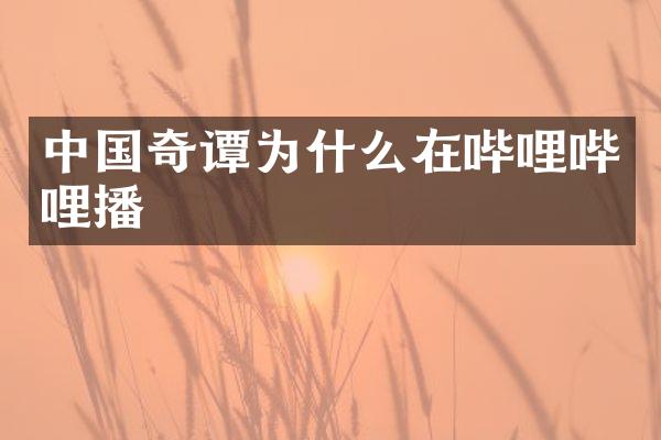 中国奇谭为什么在哔哩哔哩播