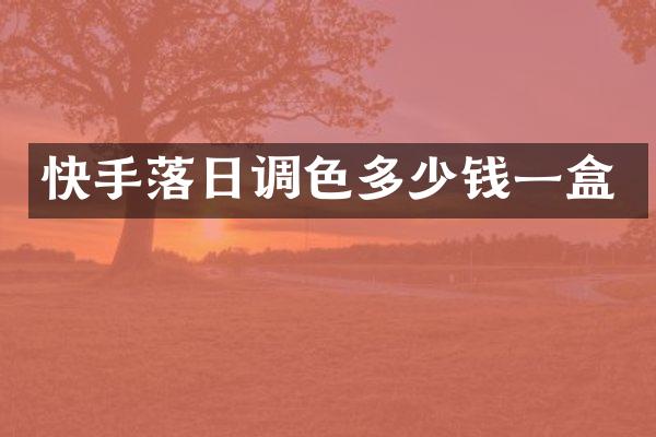 快手落日调色多少钱一盒