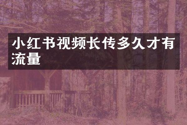 小红书视频长传多久才有流量