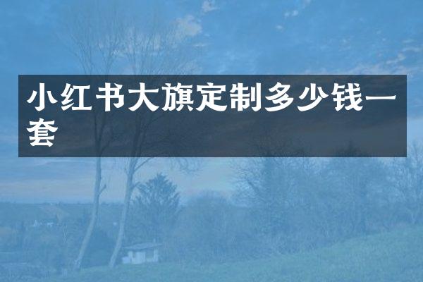 小红书大旗定制多少钱一套