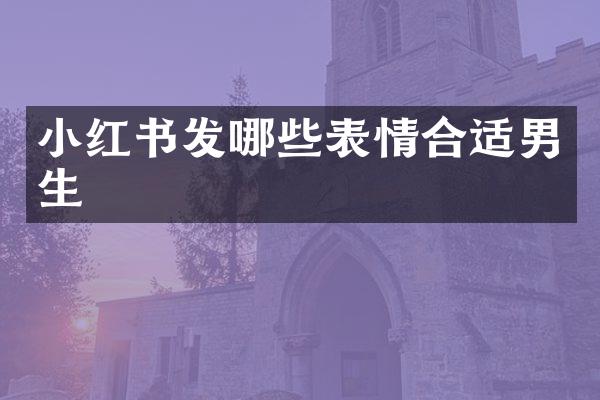 小红书发哪些表情合适男生